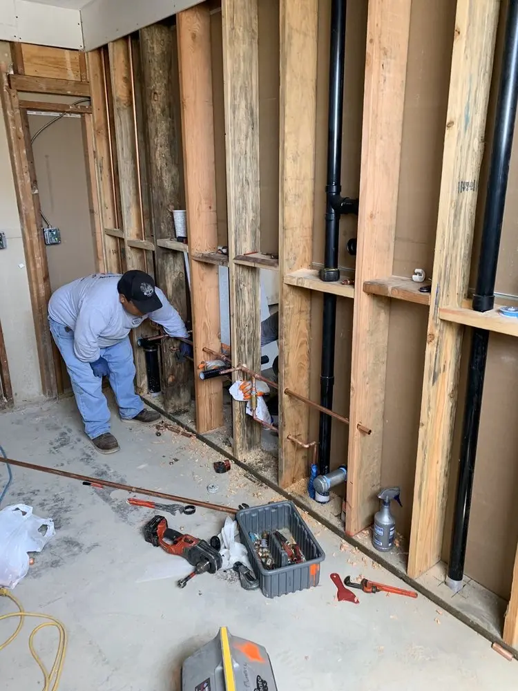 Commercial rough-in plumbing for Water Heater Replacement in South End
